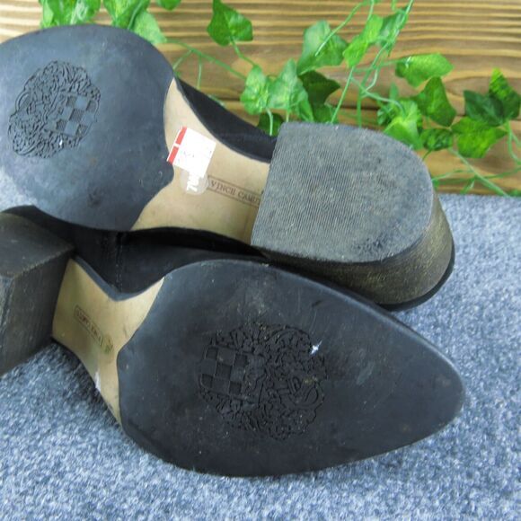 Vince Camuto Malika Women Ankle Boots Black Leather Zip Size 7.5 Medium - Picture 10 of 10